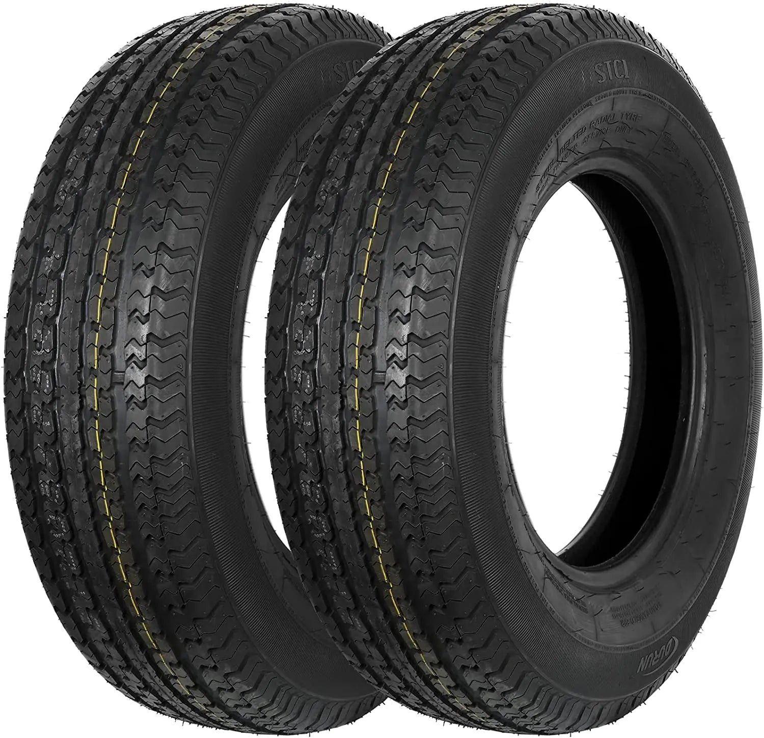 Set Of 4 ST205/75R14 Trailer Tires – Radial 8 Ply, Load Range D, Tubeless, Halberd