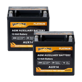 WEIZE Wise Series AGM AUX14 Auxiliary Battery, BCI Group 400, 200CCA Automotive Battery