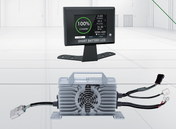 Charger + Display Screen for WEIZE 73.6V 105Ah Golf Cart Lithium Battery