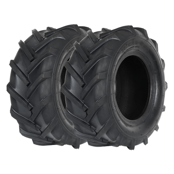 2 PCS 16x6.50-8 Super Lug Tractor Trencher Tire, 16x6.50-8 Farm AG Tire for Lawn & Garden Tire, 4PR, Tubeless WEIZE