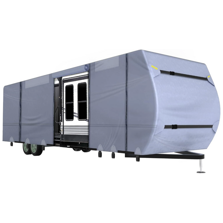Weize Travel Trailer RV Cover - 5 Layers 300D Oxford Camper Cover，Suitable for 26'1''-29' Motorhomes, with Tire Cover，Waterproof and Anti-UV WEIZE