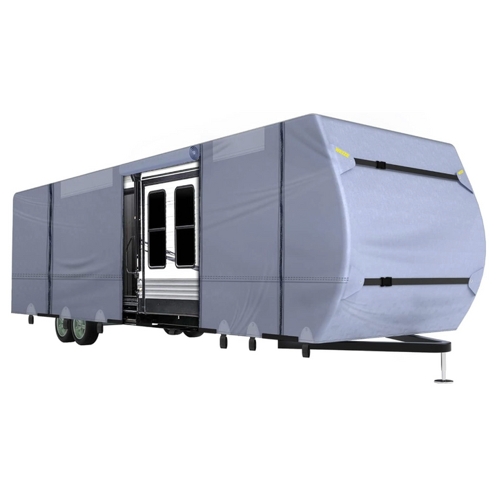 Weize Travel Trailer RV Cover - 5 Layers 300D Oxford Camper Cover，Suitable for 31'1''-34' Motorhomes, with Tire Cover，Waterproof and Anti-UV WEIZE