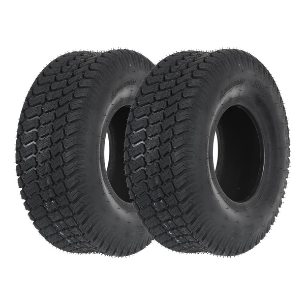 18x6.50-8 Lawn Mower Tire, 18x6.5-8 Tractor Turf Saver Tire, 4 ply Tubeless, 520lbs Capacity, Set of 2 WEIZE