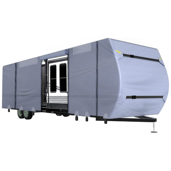 Weize Travel Trailer RV Cover - 5 Layers 300D Oxford Camper Cover，Suitable for 29'1''-31' Motorhomes, with Tire Cover，Waterproof and Anti-UV WEIZE