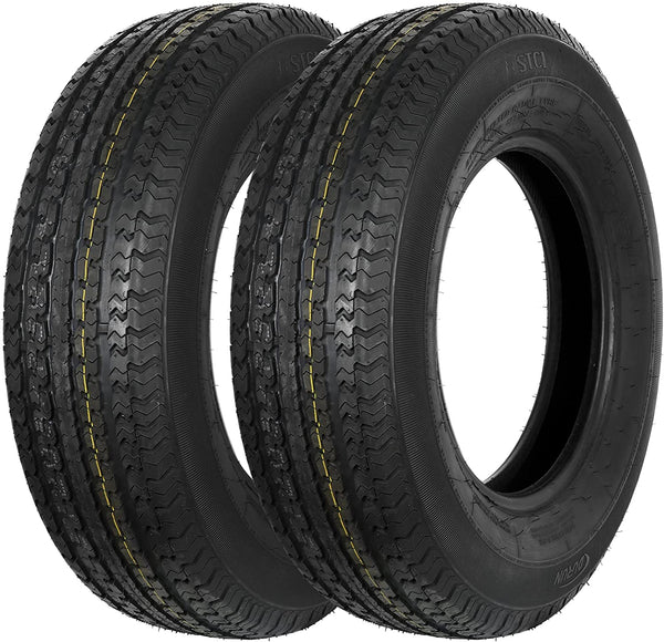 ST205/75R14 Radial Trailer Tire, 8 Ply Load Range D, ST205-75R14 Set of 2 WEIZE