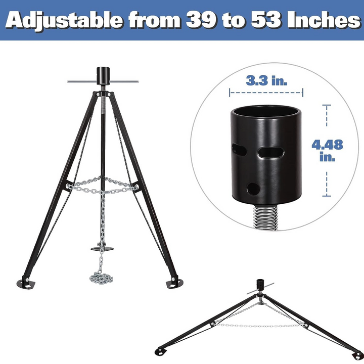 Weize 5th Wheel Tripod Stabilizer, Durable King Pin Stabilizer Adjustable from 39" to 53", 5000lb Load Capacity WEIZE