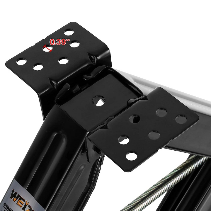 24" 6500lbs Camper RV Trailer Stabilizer Leveling Scissor Jacks with Handle - Set of 2 WEIZE