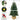4' Prelit Christmas Tree with 150 Color Changing LED Lights, Artificial Decorated Burlap Christmas Tree with 643 PE & PVC Branch Tips, 10 Color Modes HYKOLITY