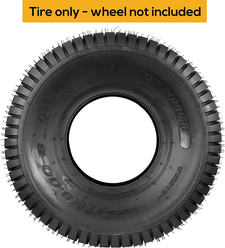 20x8.00-8 Lawn Mower Tire, 20x8-8 Tractor Turf Tire, 4 ply Tubeless, 950lbs Capacity, Set of 2 WEIZE