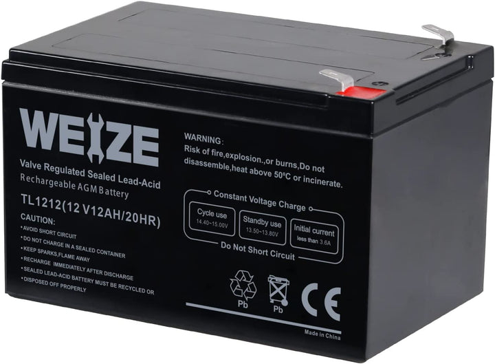 6-DZM-12 12V 12Ah Battery Sealed Lead Acid Rechargeable Universal