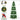 6.5'/7.5'/9' Prelit Pencil Slim Christmas Tree with Color Changing LED Lights, Branch Tips, Metal Stand and Hinged Branches, 10 Color Modes HYKOLITY