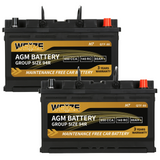 WEIZE Wise Series 94R AGM Car Battery BIC 12V 80Ah H7 Automotive Replacement Battery