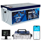 WEIZE 48V 105Ah Bluetooth LiFePO4 Golf Cart Lithium Battery Conversion Kit | For Club Car / EZGO / ICON / Yamaha