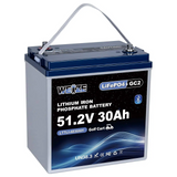 WEIZE 48V 30AH GC8 Bluetooth Golf Cart LiFePO4 Lithium Battery