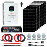 WEIZE 48V Essential Home Backup Solar Kit with 3600W Inverter Charger, 1600W Solar Panels & 5.12kWh LiFePO4 Battery