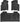 Set of 3 Floor Mats for Chevrolet Silverado 1500/GMC Sierra 1500 (2019-2024/2025) & Silverado/Sierra 2500HD/3500HD Crew Cab (2020-2025) – Rear Row with Carpeted Under-Seat Storage WEIZE