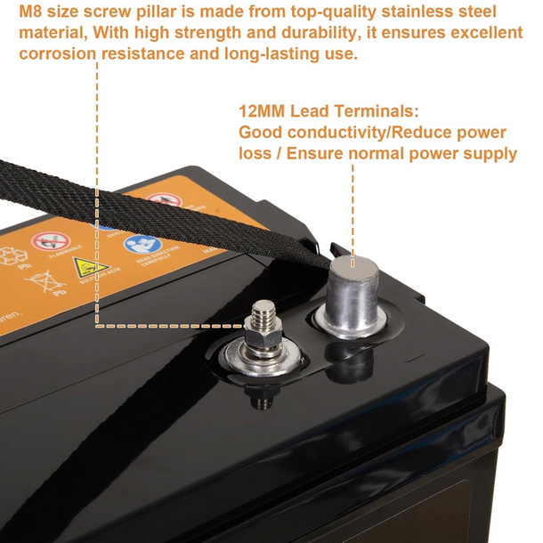 AGM Battery: 12V 110AH Group 31M | Starter & Deep Cycle, Marine & RV ...