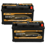 WEIZE Wise Series Group 49 AGM Car Battery - 12V 95Ah H8 Automotive Replacement Battery