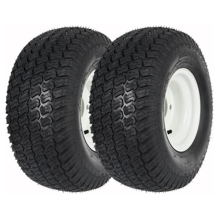 18x9.50-8 Lawn Mower Tires with Rim, 4 Lug 8“ x 7” Wheel, 2.83" Central Hole, 18x9.5-8 Tractor Turf Tire, 4 Ply Tubeless, 1036lbs Capacity, Set of 2 WEIZE