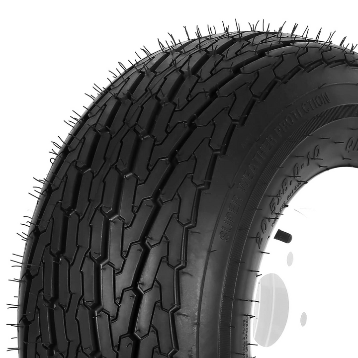 20.5x8-10 Bias Trailer Tire with 10" Wheel - 5 on 4-1/2" - Load Range E (2-PACK) WEIZE