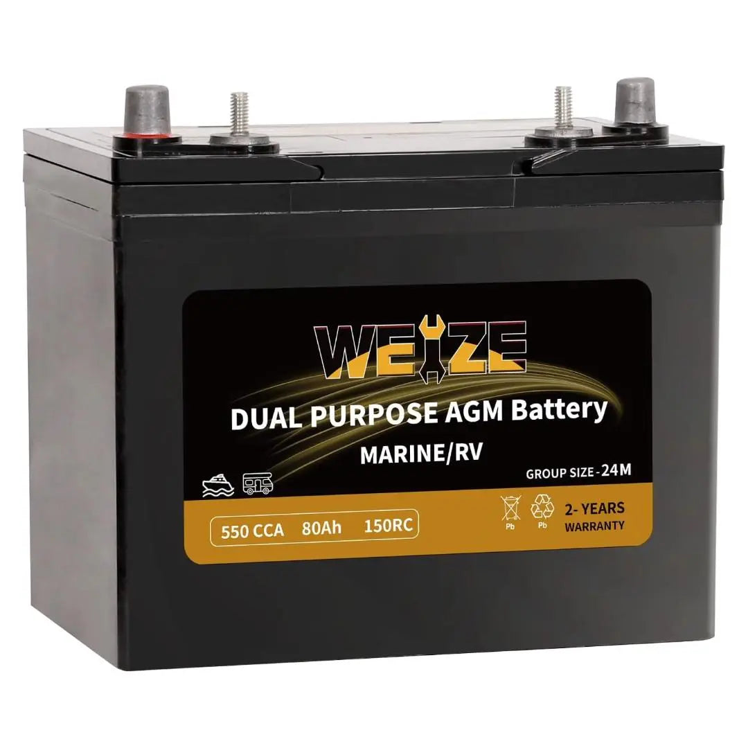 Dual Purpose Battery Starter Deep Cycle Marine RV Battery WEIZE dual-purpose-battery-starter-deep-cycle-marine-rv-battery-weize